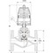 Absperrventil Typ 31065 Serie 22 Grauguss anströmung über dem Kegel pneumatisch Flansch EN (DIN) PN16